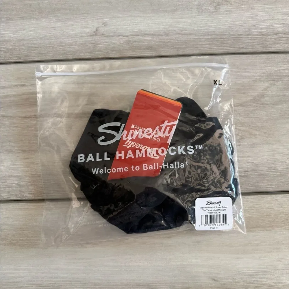 Shinesty Ball Hammock Briefs Black XL NWT IN PACKAGE